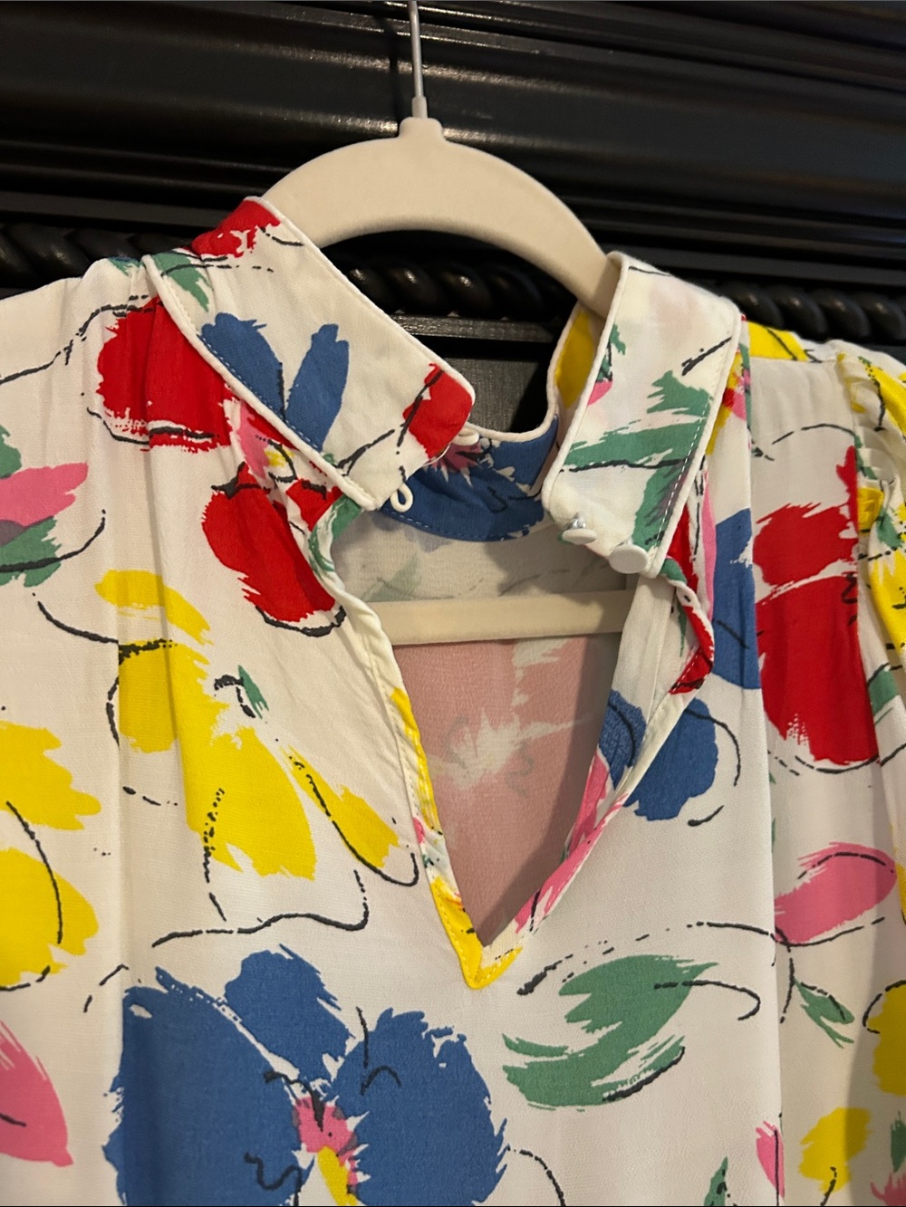 Rixo Floral Ruffle Midi Dress in Multi-Color Size 8 - Picture 6 of 7